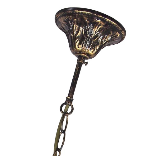 Люстра с птичками с хрусталем подвесная 5 ламп черная S1298-5 Петрасвет