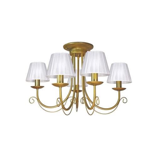 Люстра классическая потолочная 5 ламп с абажурами S1301-5