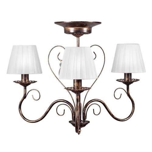 Люстра классика потолочная 3 лампы с абажурами S1039-3