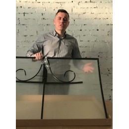 Козырёк над дверью Петрасвет S4001 Черный усиленный