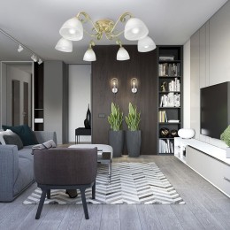 Люстра Петрасвет S2244-6, 6хЕ27 макс, 60Вт