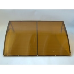 Козырёк над дверью Петрасвет S4001 Черный поликарбонат янтарный