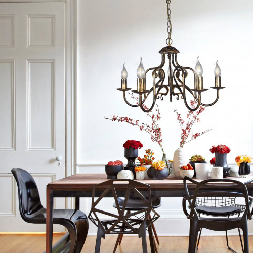 Люстра подвесная 5 ламп хрусталь Аврора S1263-5